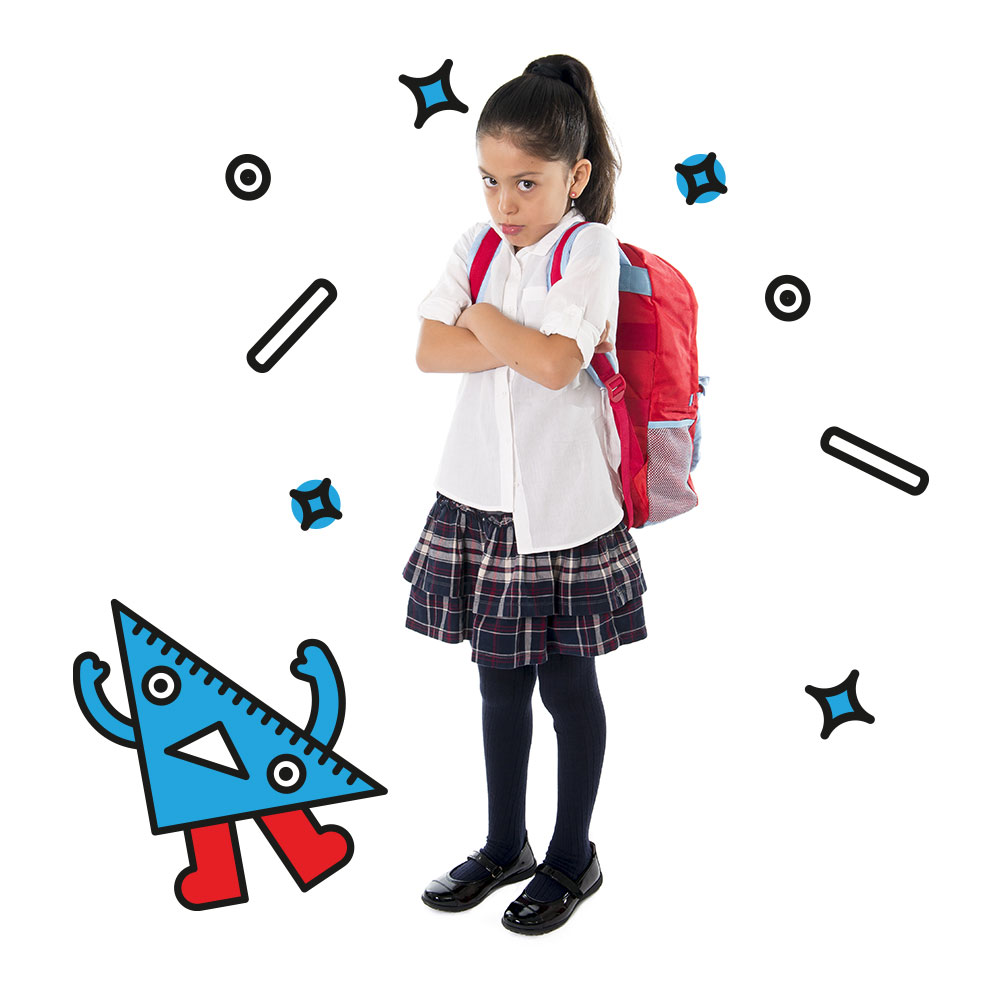 Dziewczynka z ciężkim plecakiem